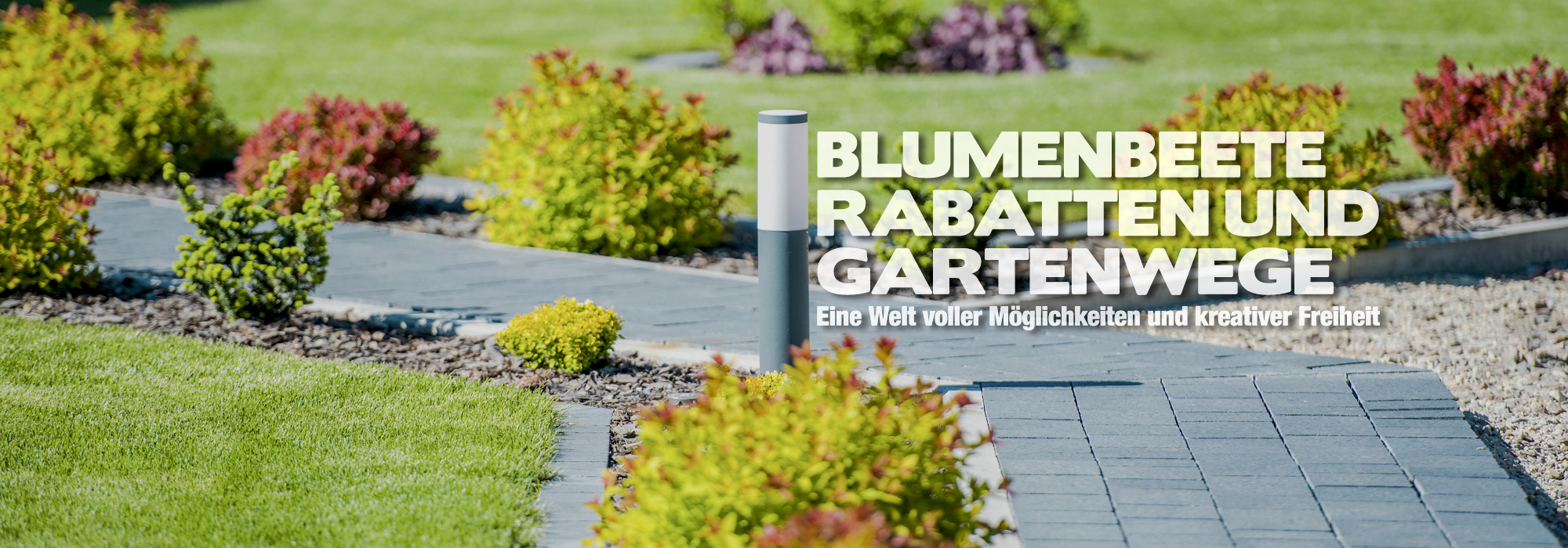 Schön gestalteter Gartenwegrand